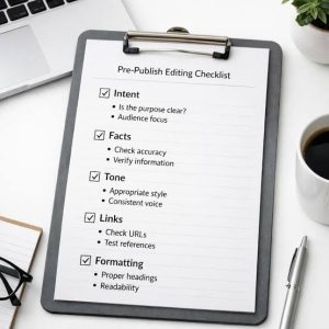 Human Editing Checklist for AI Blog Posts