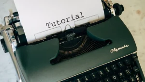 Typewriter with paper reading Tutorial
